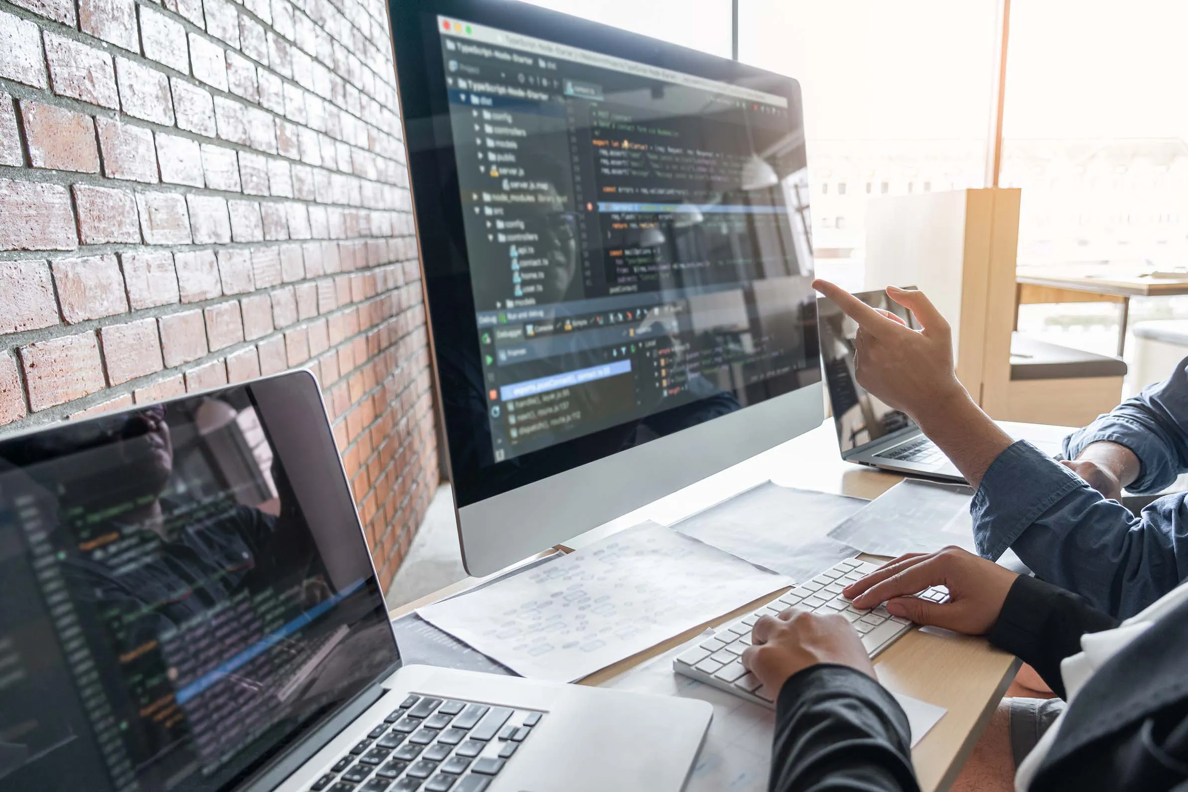 Person searching digital assets