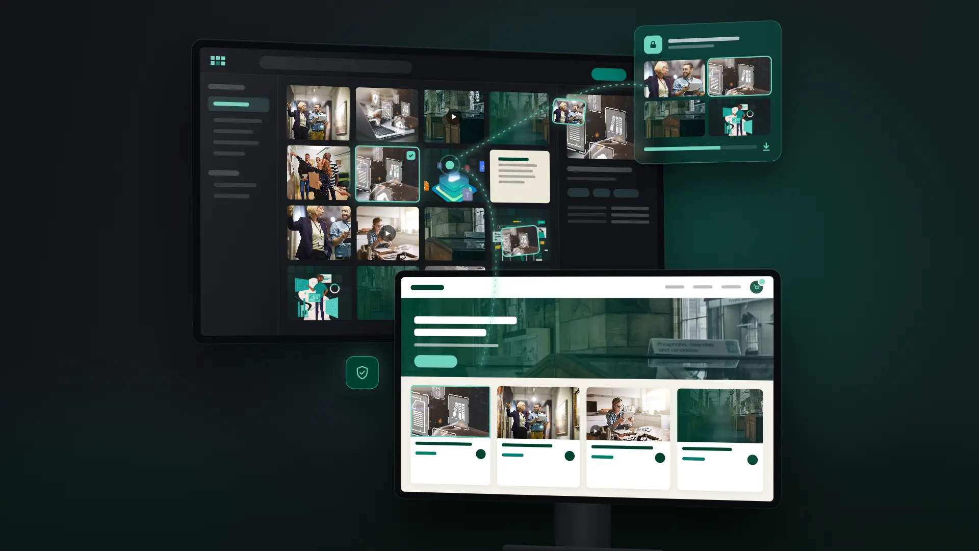 Aetopia eCommerce platform showing digital asset collections