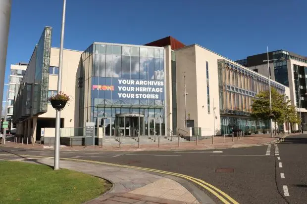 PRONI building exterior in Belfast — Public Record Office of Northern Ireland
